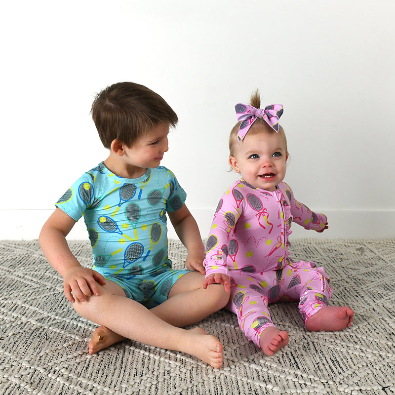 Serena Pink Tennis CLIP BOW