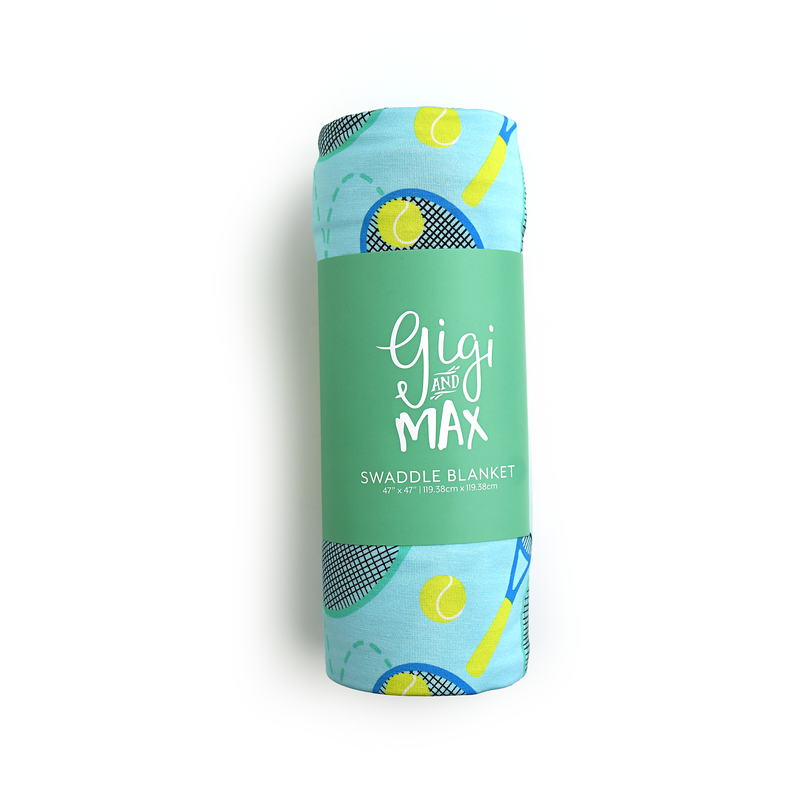 Roger Blue Tennis SWADDLE - Gigi and Max
