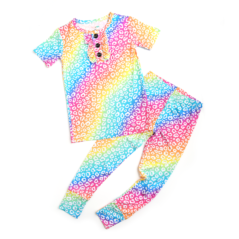 Summer Leopard RUFFLE TWO PIECE - Gigi and Max