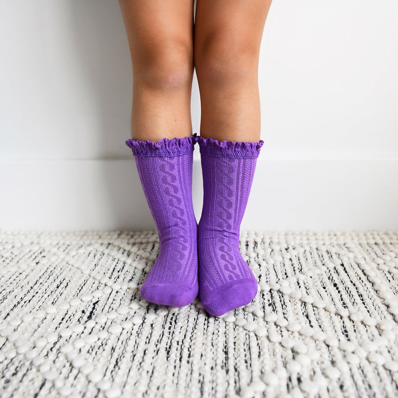 Lilac LACE SOCKS - Gigi and Max