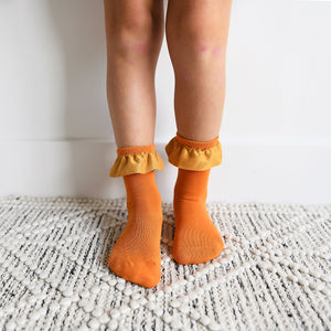 Orange RUFFLE SOCKS - Gigi and Max