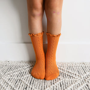 Orange LACE SOCKS - Gigi and Max