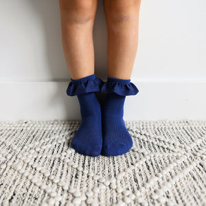 Navy RUFFLE SOCKS - Gigi and Max