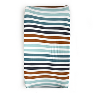 Enzo Stripe Changing Pad Cover - Gigi and Max