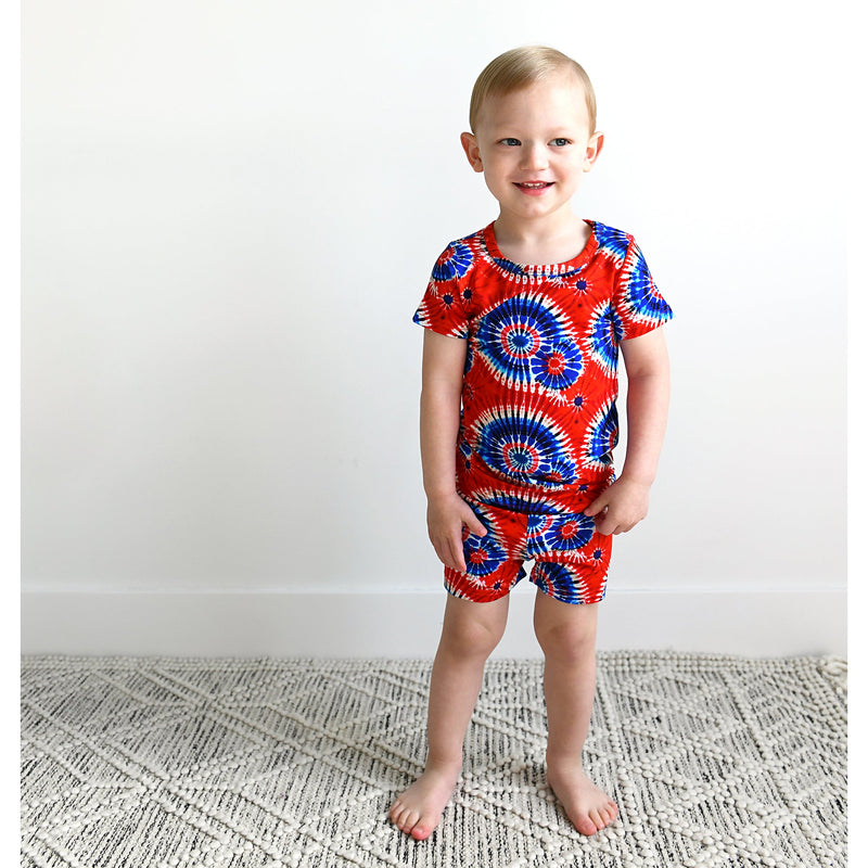 Boston Tie Dye Shorts TWO PIECE - NO BUTTON OLD SIZING - Gigi and Max