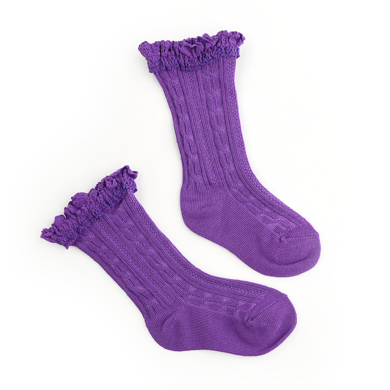 Lilac LACE SOCKS - Gigi and Max