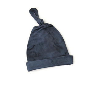 Jack Navy Marble Newborn knot hat - Gigi and Max